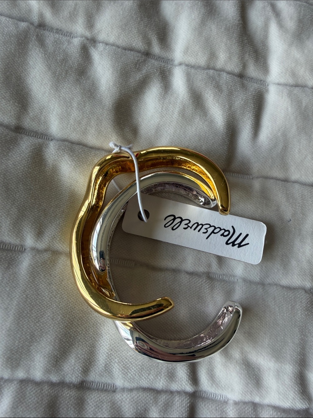 Madewell Gold & Silver 2-piece Cuff Bracelets